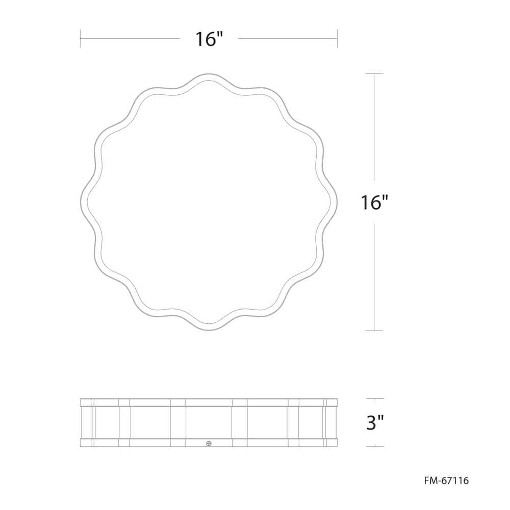 Vaughan 16" Brushed Nickel LED Flush Mount with White Shade
