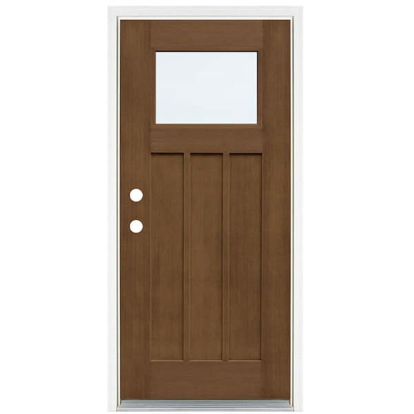 MP Doors 36 in. x 80 in. Medium Oak RightHand Inswing LowE Classic