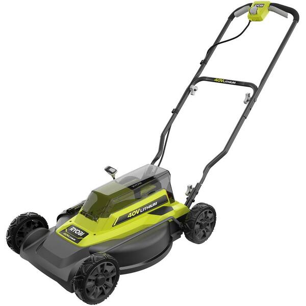 Ryobi 40V 18 in. 2-in-1 Cordless Battery Walk Behind Push Mower with (2) 4.0 Ah Batteries and Charger