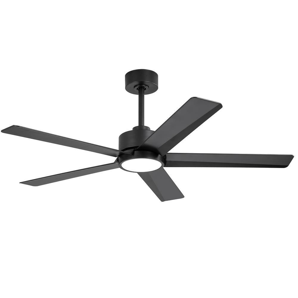 Muhammad 52 in. Indoor Black Ceiling Fan with Color-Changing LED with Remote and Downrod Included price history on PriceWatchPro