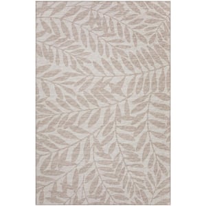 Modena Putty 10 ft. x 14 ft. Floral Area Rug