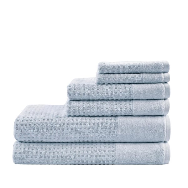 6pc Modern Bath Towels and Washcloths Set Aqua - Threshold™