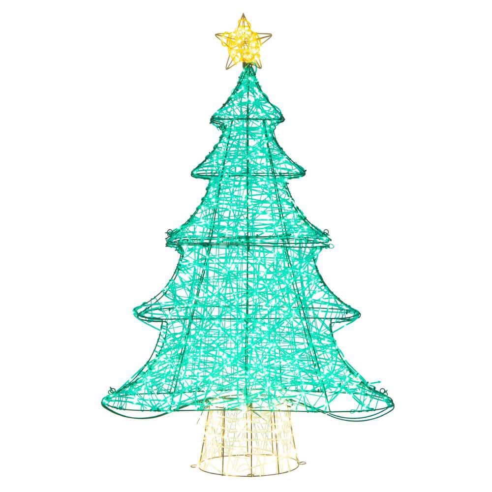 4FT Pre-lit Artificial Christmas Tree Xmas Tree Decor with 520 LED Lights
