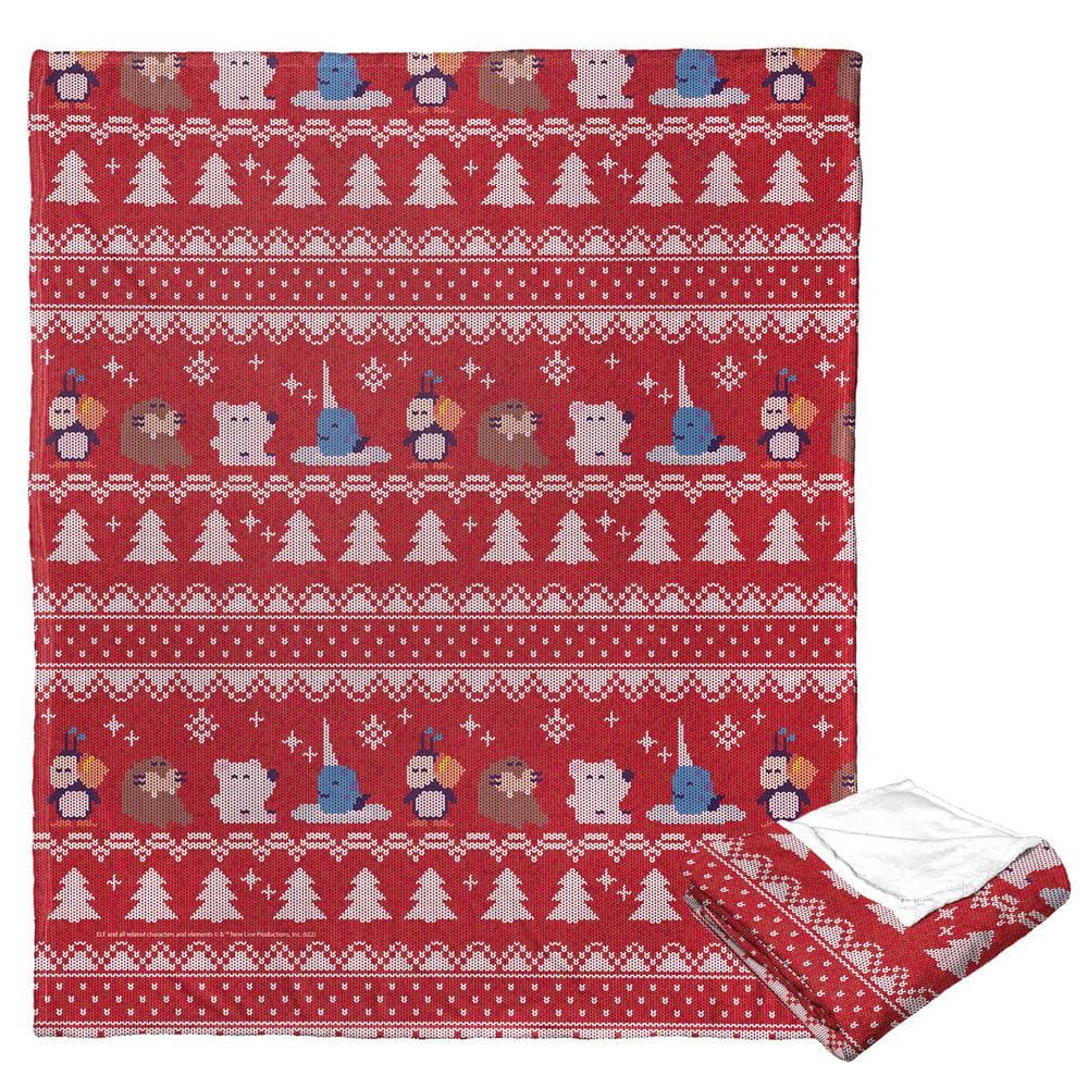 THE NORTHWEST GROUP Elf Silk Touch Multi-Colored Throw Blanket Cozy Arctic Friends