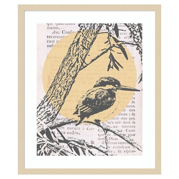 Amanti Art Tweet Tweet II by Alonzo Saunders 21 in. W x 25 in. H. Wood Framed Wall Art Print Framed in Brown