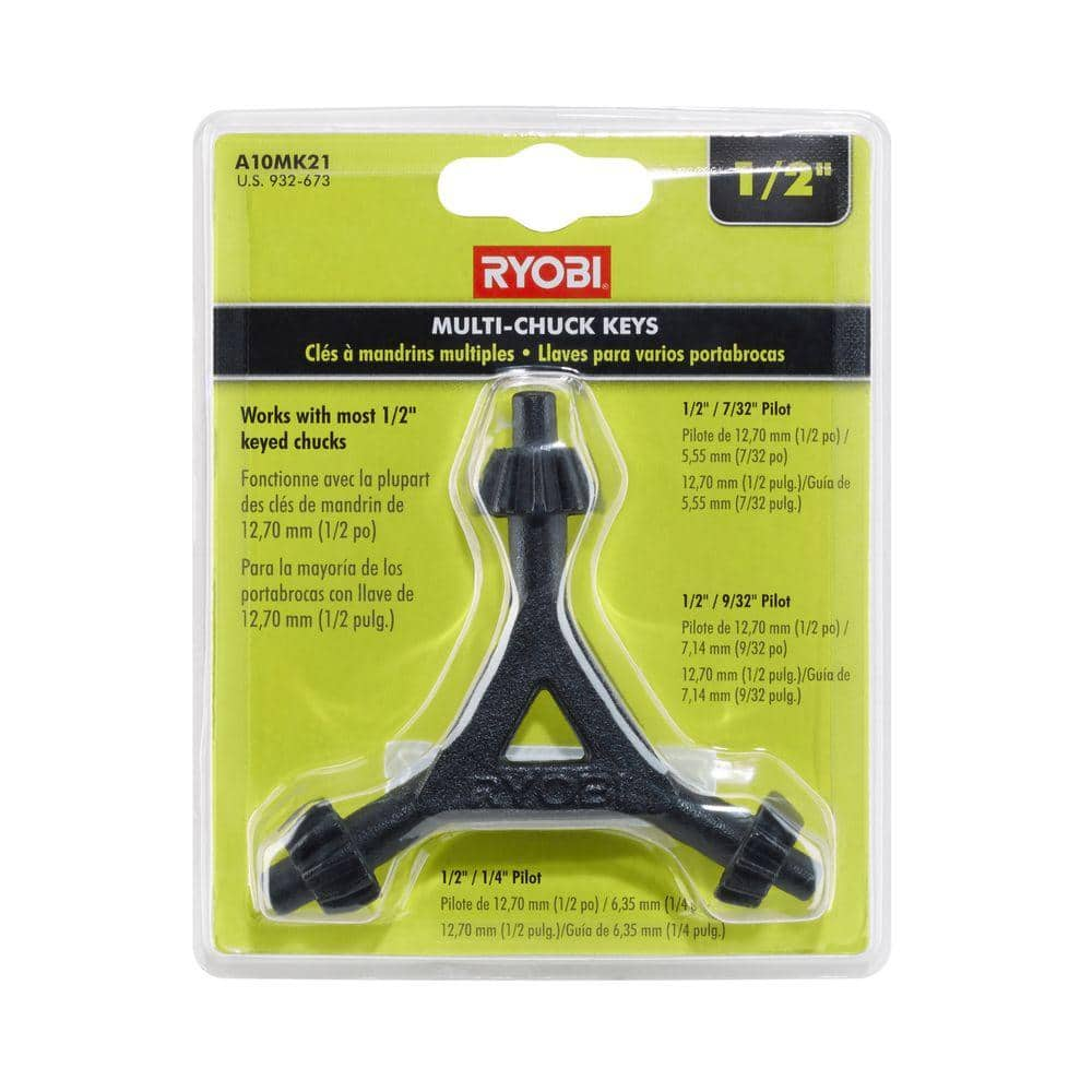 RYOBI 5/8 in. Black Metal Chuck Key with 5/16 in. Pilot A10S581