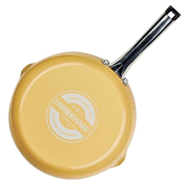 Style Nonstick Cookware Saute Pan with Lid, 3-Quart, Yellow