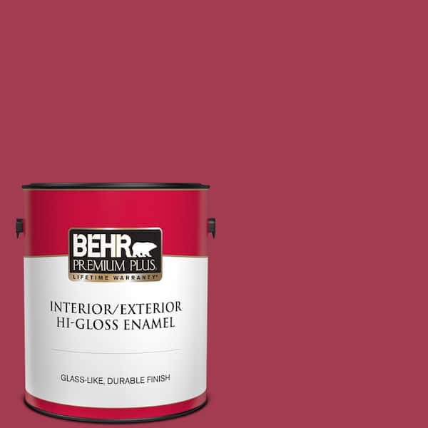 BEHR PREMIUM PLUS 1 gal. #S-G-120 Strawberry Daiquiri Hi-Gloss Enamel Interior/Exterior Paint