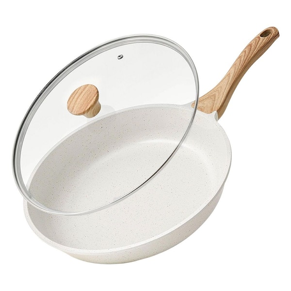 9.5 qt. Ceramic Nonstick Saute Pan with Lid, Induction Compatible, Heat Resistant Handle, Healthy Coating