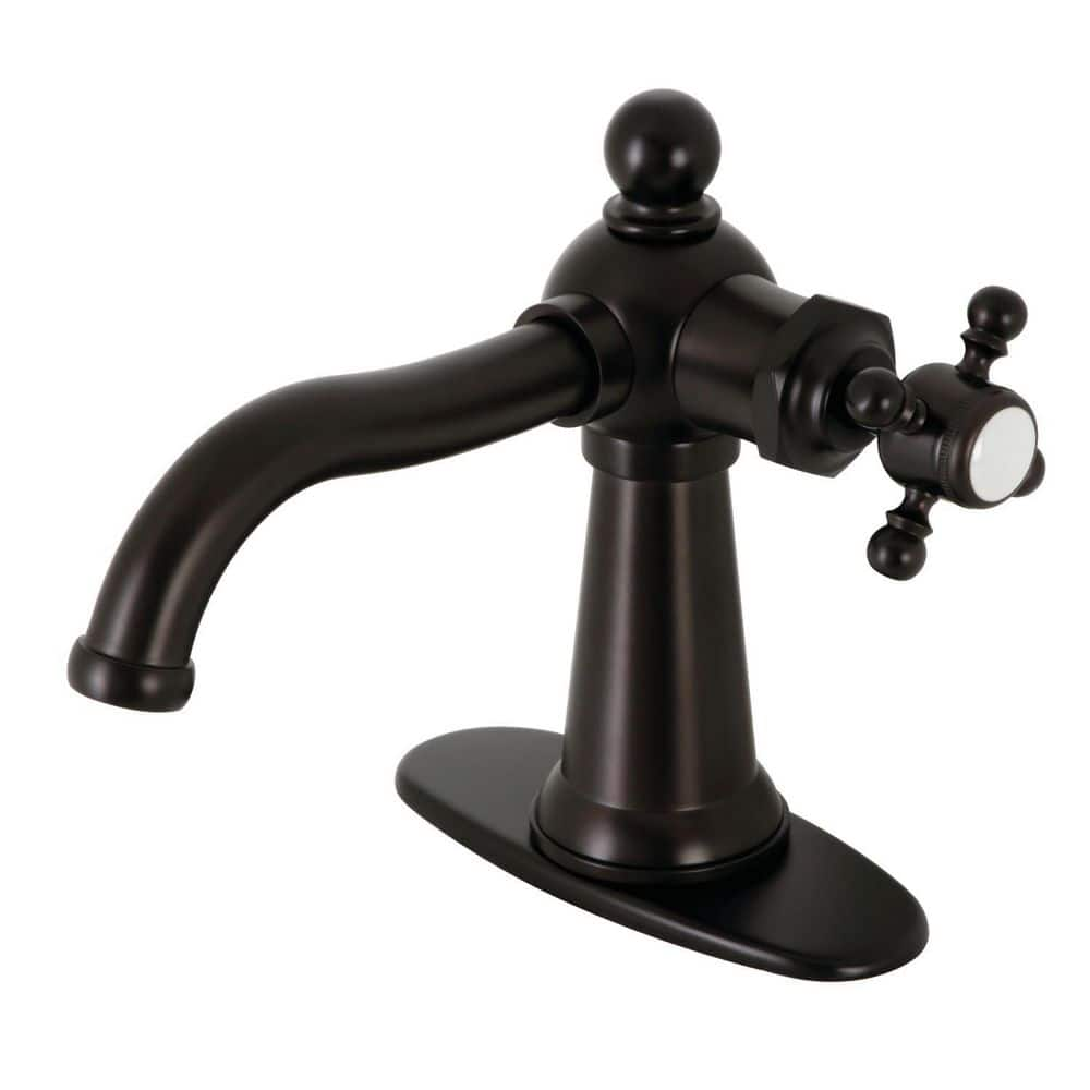 Kingston Brass Nautical Single-Handle Single-Hole Bathroom Faucet with ...