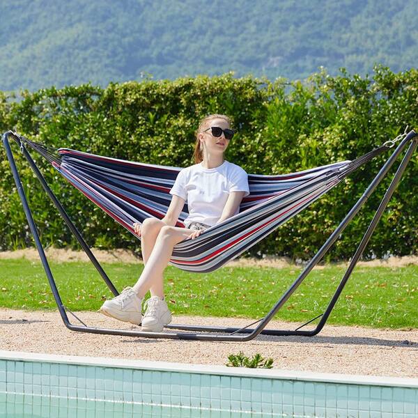 9 ft. Hammocks with Stand Included, Space Saving Steel V