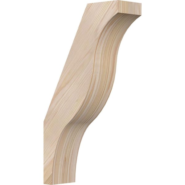 Ekena Millwork 3 1/2"W x 10"D x 18"H Funston Smooth Knee Brace, Douglas Fir
