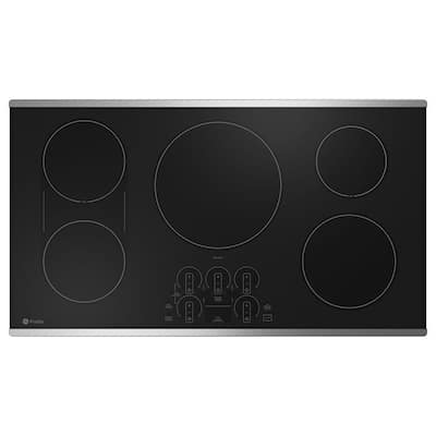 Profile 36 in. Smart Smooth Induction Touch Control Cooktop in Stainless Steel with 5 Elements