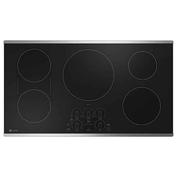 GE Profile 36 in. Smart Smooth Induction Touch Control Cooktop in Stainless Steel with 5 Elements