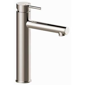 7 in Modern Single Hole Single-Handle Tall Bathroom Faucet including Pop-up drain in Brushed Nickel