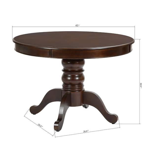 Nyhus Nebula 47 in Round Black Oak Wood Table (Seats 4) NOLA-4620 - The  Home Depot