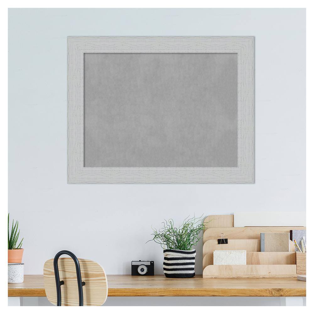 Shiplap White 24x18 Framed Magnetic Board
