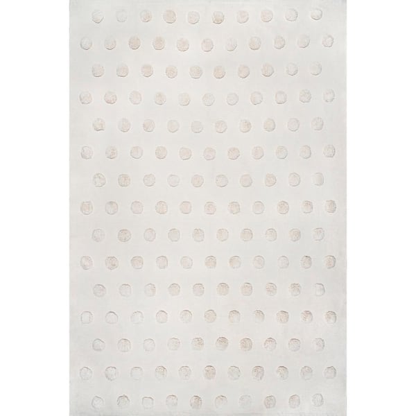 nuLOOM LuLu Ivory 9 ft. x 12 ft. Polka Dot Area Rug