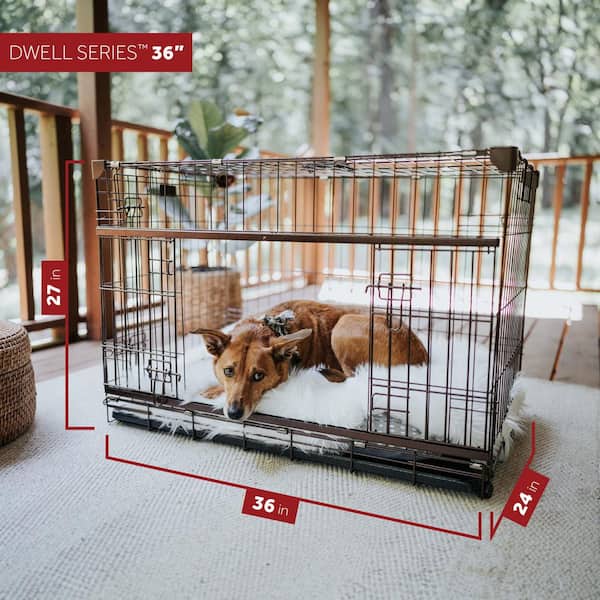 Dwell Series 36 in. Crate with Sliding Door - Bronze Finish