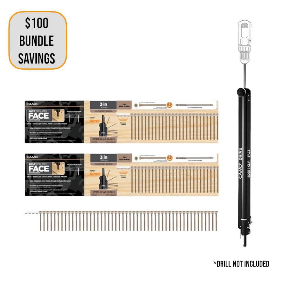"#10 x 3 in. Tan Star Bugle-Head Drive Collated Deck Screw Tool Bundle (2000-Count)" price history on PriceWatchPro