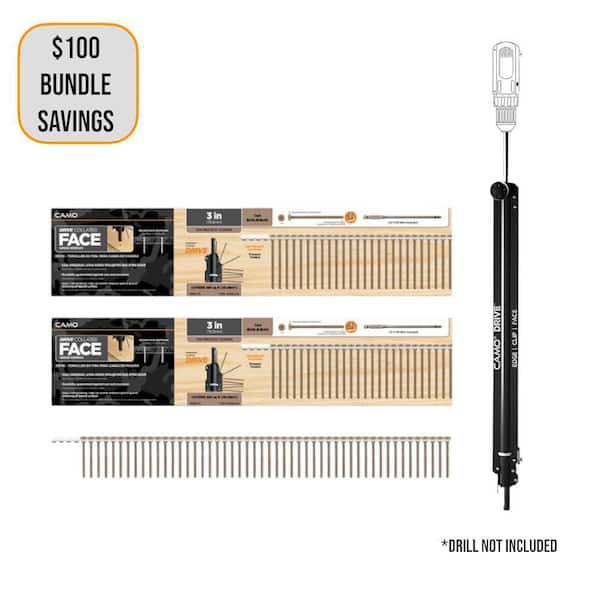 #10 x 3 in. Tan Star Bugle-Head Drive Collated Deck Screw Tool Bundle (2000-Count)