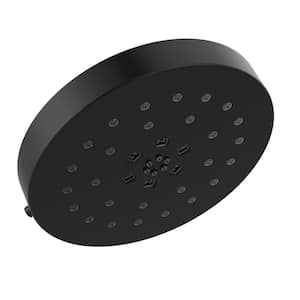 4-Spray Pattern with 1.75 GPM 8 in. Wall Mount Fixed Shower Head with H2Okinetic UltraSoak Spray in Matte Black