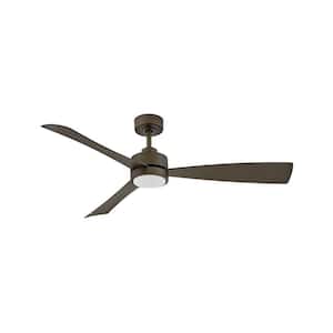IVER 56.0 in. Integrated LED Indoor/Outdoor Metallic Matte Bronze Ceiling Fan with Remote Control