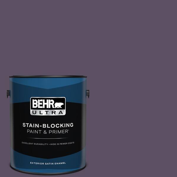 BEHR ULTRA 1 gal. #660F-7 Napa Grape Satin Enamel Exterior Paint & Primer