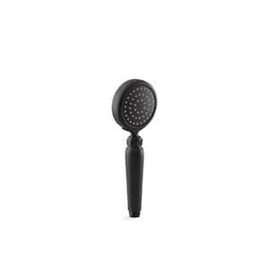 Artifacts 1-Spray Patterns 1.75 GPM 3.625 in. Wall Mount Handheld Fixed Shower Head in Matte Black