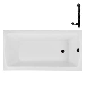 N-4340-748-ORB 60 in. x 32 in. Rectangular Acrylic Soaking Drop-In Bathtub, with Reversible Drain in Oil Rubbed Bronze