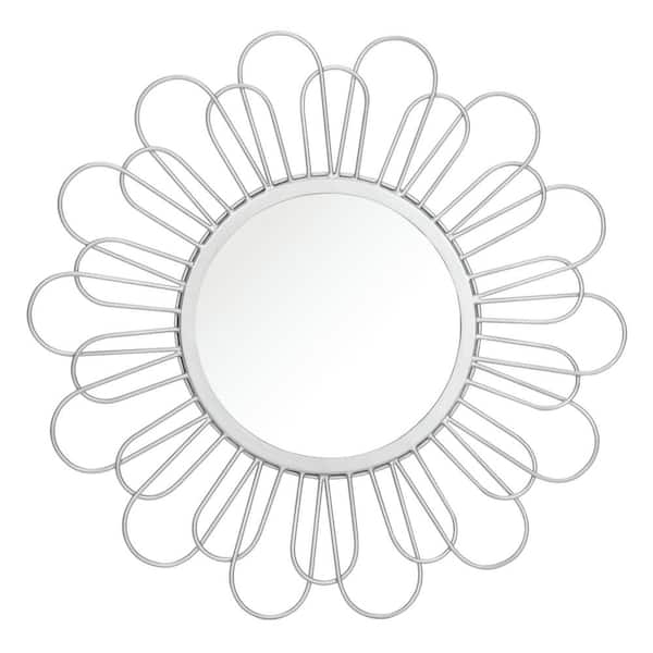 SAFAVIEH Lorence 23 in. X 23 in. Silver Framed Mirror