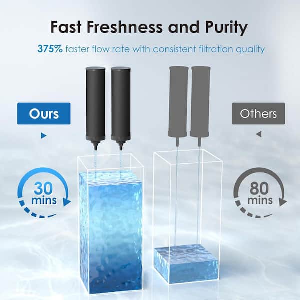 WD-BB9-2, Countertop System Filters, Replacement for Berkey Gravity Water Filter System, (Pack of 2)