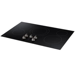 36 in. Radiant Electric Cooktop in Black with 5-Burner Elements