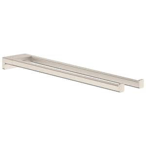 Add Storis 18 in. Wall Mounted Double Towel Bar in Brushed Nickel