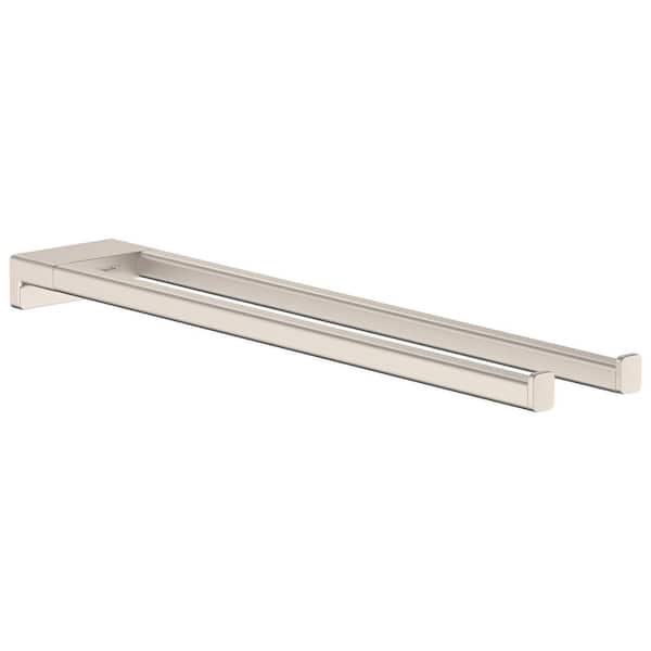 Hansgrohe Add Storis 18 in. Wall Mounted Double Towel Bar in Brushed Nickel