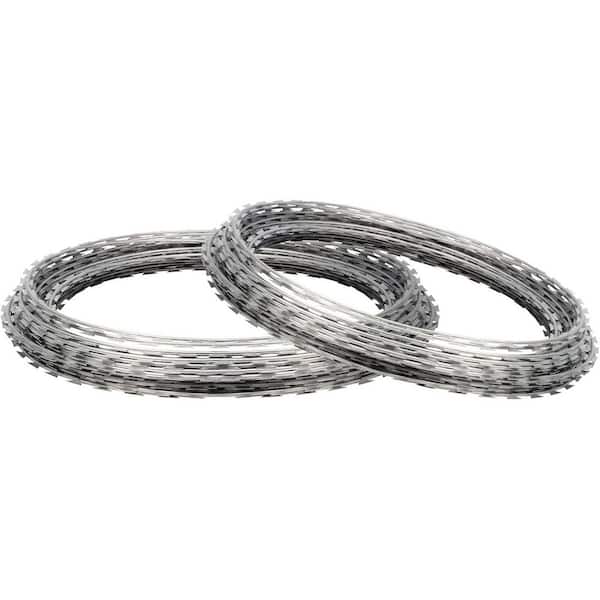 98 ft.  Razor Ribbon Barbed Wire, Useful Protection for Fence, Wall, Garden, Factory