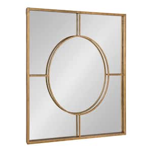 Medium Square Gold Art Deco Mirror (30 in. H x 30 in. W)