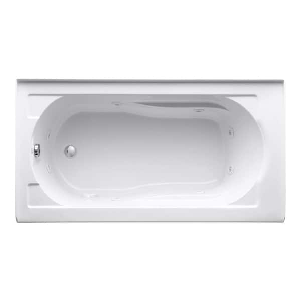 Devonshire 5 ft. Acrylic Left Drain Rectangular Alcove Whirlpool Bathtub in White