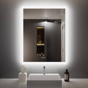 40 in. W x 32 in. H Large Rectangular Frameless Anti-Fog Sensor Wall Mount Bathroom Vanity Mirror in Silver