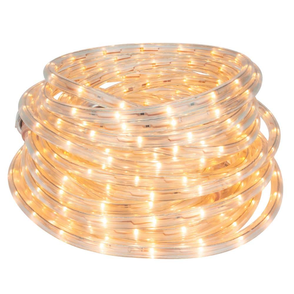EcoSmart 40 ft. (8 ft. x 5) Warm White Flexible Integrated LED Rope ...