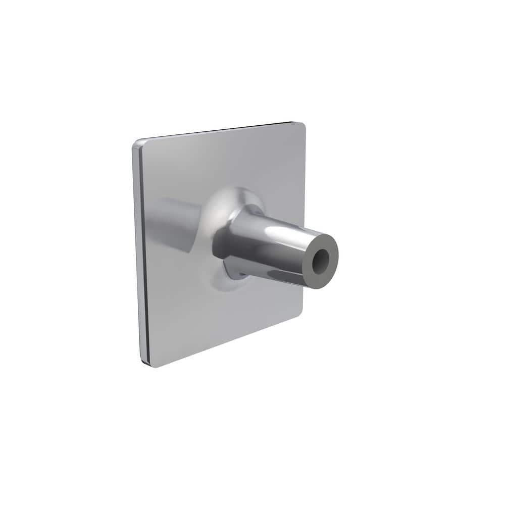Polished Chrome Square Cabinet Knob with Mounting Hardware