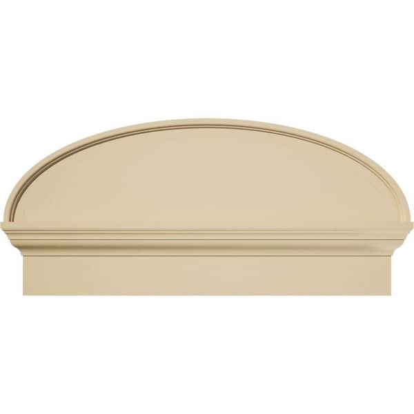 30-in. W x 14-3/8-in. H x 2-3/4-in. P Elliptical Smooth Signature Urethane Combination Pediment, Primed Tan