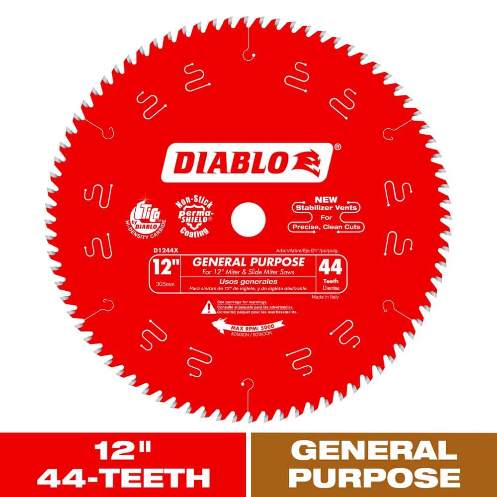 12 in. x 44-Tooth General Purpose Circular Saw Blade Value Pack (2-Pack) price history on PriceWatchPro