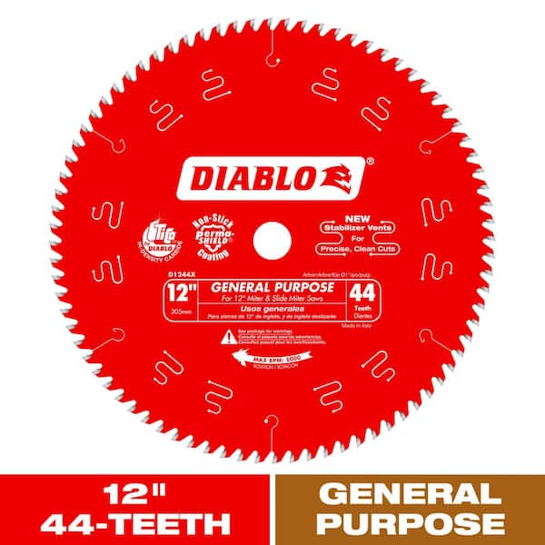 12 in. x 44-Tooth General Purpose Circular Saw Blade Value Pack (2-Pack)