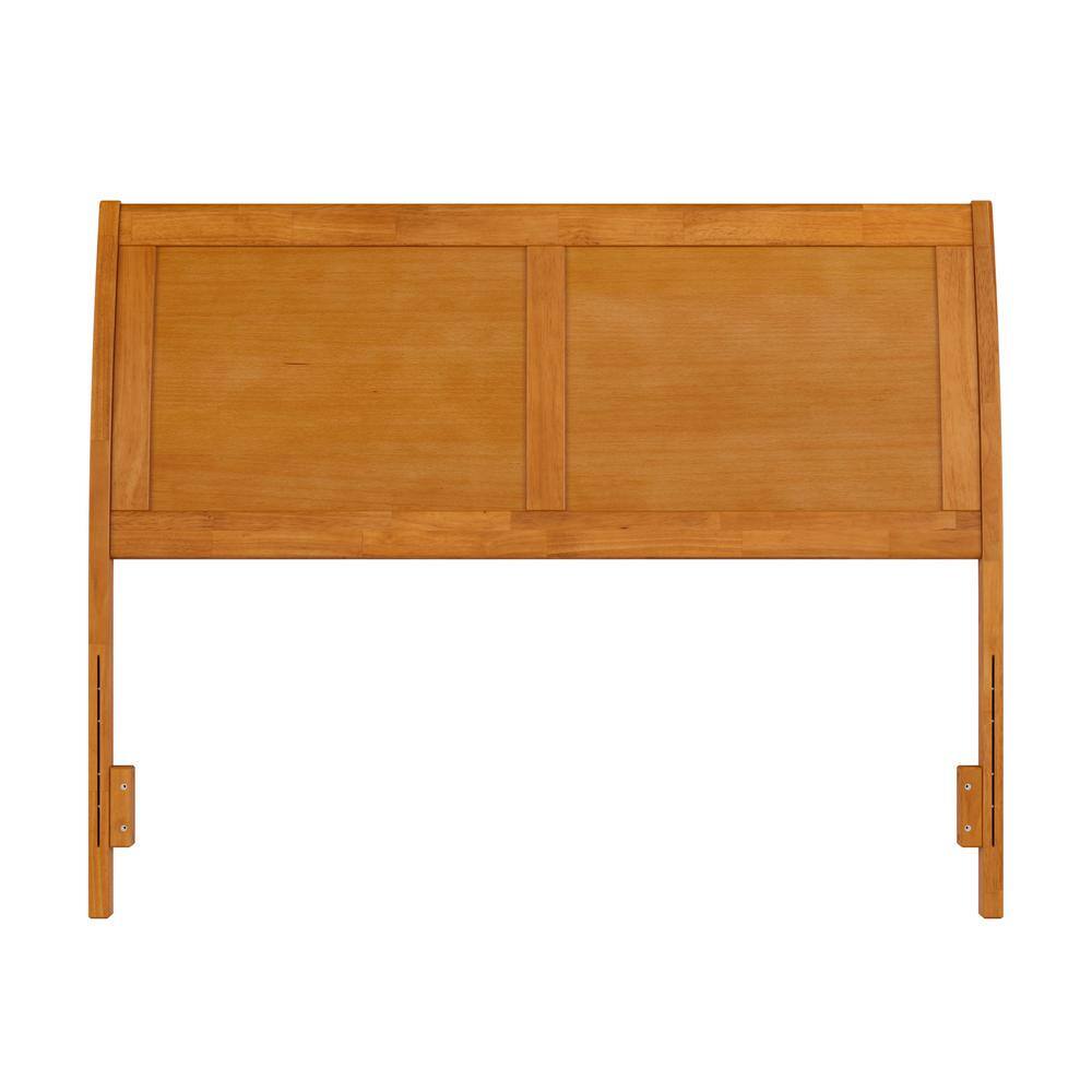 Portland Full Light Toffee Solid Wood Sleigh Headboard
