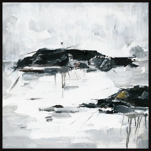 Unbranded "Alcatraz" by Parvez Taj Floater Framed Canvas Abstract Art Print 24 in. x 24 in.