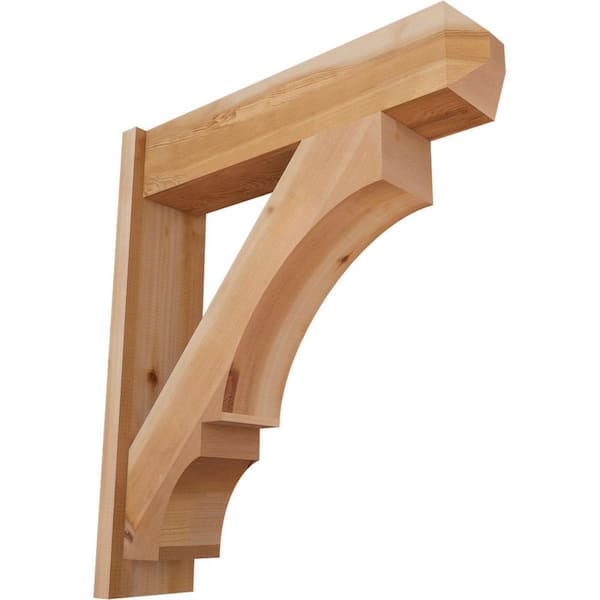 Ekena Millwork 8 in. x 34 in. x 30 in. Balboa Craftsman Smooth Western Red Cedar Outlooker