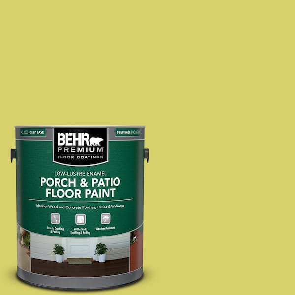 1 gal. #P340-4 Lime Tree Low-Lustre Enamel Interior/Exterior Porch and Patio Floor Paint