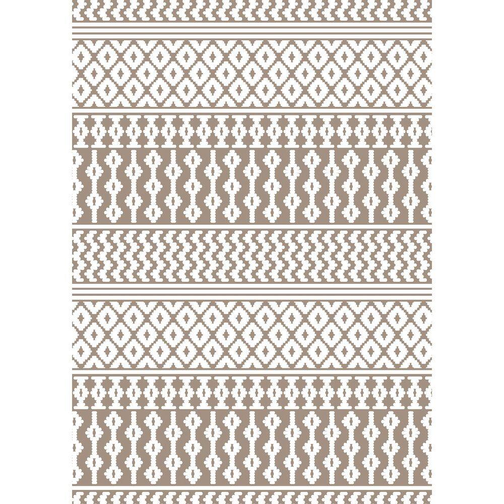 Wave 8 ft. x 10 ft. Brown Striped Washable Microfleece Area Rug price history on PriceWatchPro