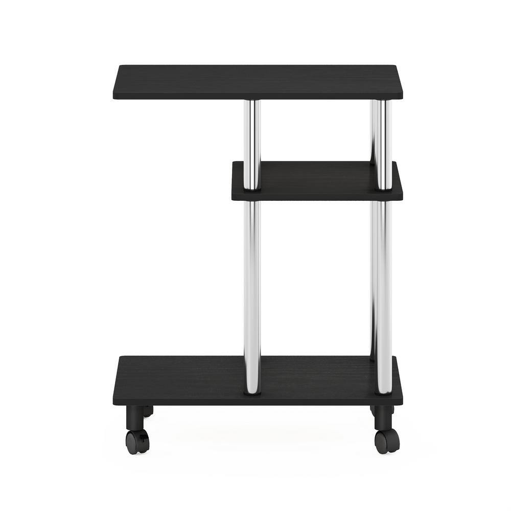 Americano and Stainless Steel U Shape Sofa Side Table with Casters